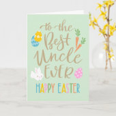 Carte Meilleur Oncle de Tous les Temps Typographie Joyeu (Fleur jaune)