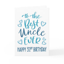 Meilleur Oncle Ever 31e Anniversaire Typographie e