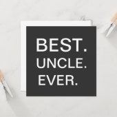 Carte Meilleur oncle jamais (Devant/Arrière en situation)