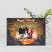 Carte Meilleur papa Anniversaire Coucher de soleil 2584 (Debout devant)