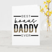 Carte Meilleur Papa Bonus Léopard Typographie (Fleur jaune)