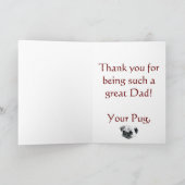 Carte Meilleur papa Carlin du monde (Intérieur)