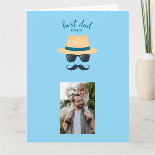 Carte Meilleur Papa Chapeau Fedora Fête des Pères Photo