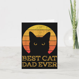 Carte Meilleur Papa Chat Vintage Drôle Papa Chat Fête de