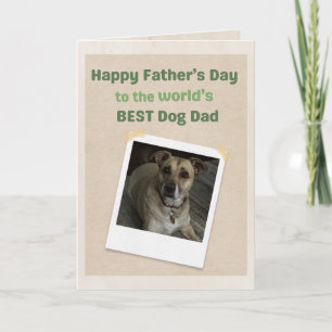 Carte Meilleur Papa Chien du Monde Merci Fête des Pères