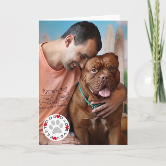 Carte Meilleur papa chien photo (Devant)