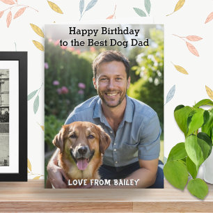 Carte Meilleur Papa Chien Photo de Compagnon Joyeux Anni