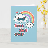 Carte Meilleur Papa Cloud (Fleur jaune)