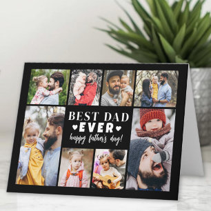 Carte Meilleur Papa Collage de Photos Fête des Pères