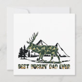 Carte Meilleur papa de Buckin jamais - Cerf de Camouflag (Devant)