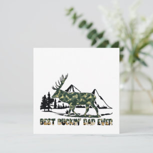 Carte Meilleur papa de Buckin jamais - Cerf de Camouflag
