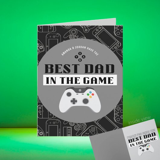 Carte Meilleur papa de jeu personnalisé pliable