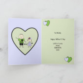 Carte Meilleur papa de la petite fille voeux d'anniversa (Intérieur)