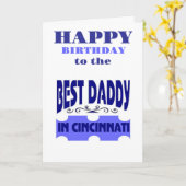 Carte Meilleur papa de la ville de Cincinnati (Fleur jaune)