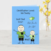 Carte Meilleur papa de l'anniversaire de petit garçon (Fleur jaune)