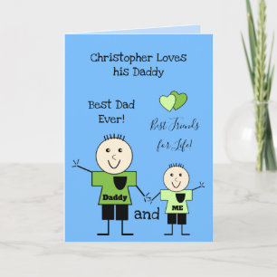 Carte Meilleur papa de l'anniversaire de petit garçon