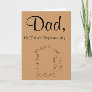Carte Meilleur papa de tous pour la fête des pères