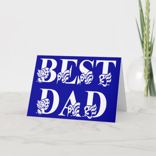Carte Meilleur papa, Drapeau White Text (Devant)
