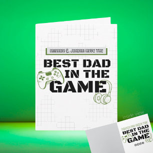 Carte Meilleur Papa du Jeu Personnalisé Pliable