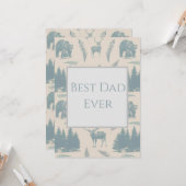 Carte Meilleur Papa du Monde (Devant/Arrière en situation)