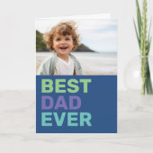 Carte Meilleur Papa du Monde avec Photo - Fête des Pères (Devant)