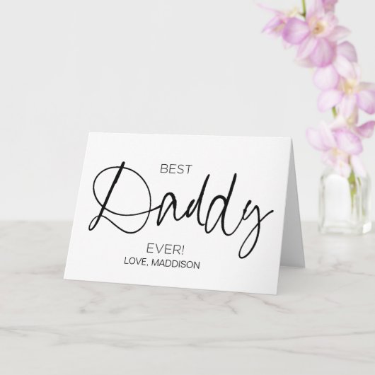 Carte Meilleur Papa du Monde Joyeuse Fête des Pères Cade (Orchidée)