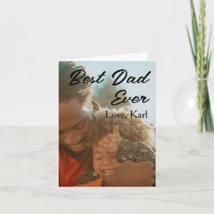 Carte meilleur papa du monde photo amour texte simple mi
