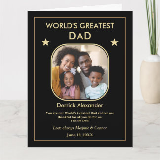 Carte Meilleur Papa du Monde Photo de la Fête des Pères 