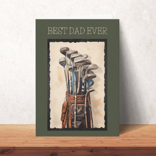 Carte Meilleur papa Ever Green Golf Custom Bonne Fête de