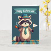 Carte Meilleur Papa Fedora Sarcelle (Fleur jaune)