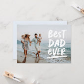 Carte Meilleur papa Fête des pères photo moderne (Devant/Arrière en situation)