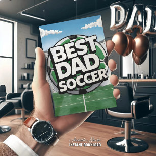 Carte Meilleur papa graffiti de football fête des pères