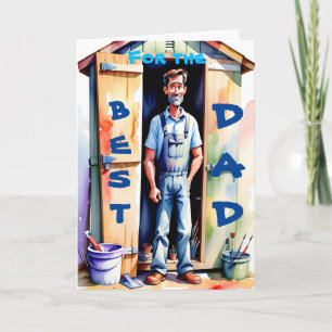 Carte Meilleur Papa Handyman Outil Shed Joyeux Anniversa