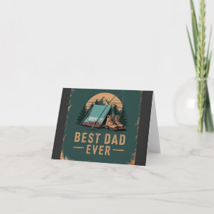 Carte Meilleur Papa Jamais Conception Camping