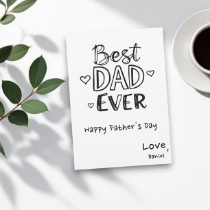 Carte Meilleur papa jamais Doodle Fête des pères perso