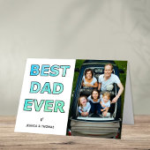 Carte Meilleur papa jamais | Fête des pères Aquarelle te