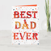 Carte Meilleur papa Jamais Fête des pères Calligraphie F (Devant)