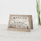 Carte Meilleur papa Jamais Newspaper Headline Fête des p (Devant)