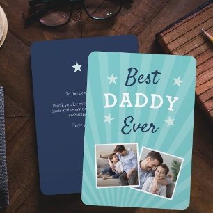 Carte Meilleur papa jamais Photo Fête des pères plat