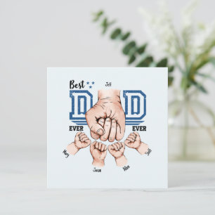 Carte Meilleur Papa Jamais Poignée Personnalisée - Quatr