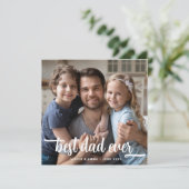 Carte Meilleur papa jamais Script photo (Debout devant)