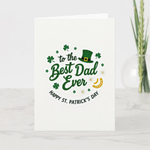 Carte Meilleur Papa Motif Trèfle