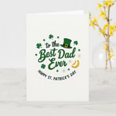 Carte Meilleur Papa Motif Trèfle (Fleur jaune)