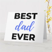 Carte Meilleur Papa Noir (Fleur jaune)