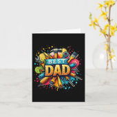 Carte Meilleur Papa Outils Papa Artisan Père Pères  (Fleur jaune)