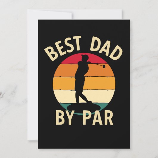 Carte Meilleur papa par Par Par Golf Amoureux de papa (Devant)