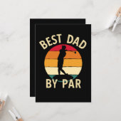 Carte Meilleur papa par Par Par Golf Amoureux de papa (Devant/Arrière en situation)