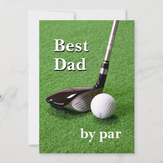 Carte Meilleur papa par thème de golf (Devant)