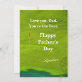 Carte Meilleur papa par thème de golf (Dos)