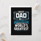 Carte Meilleur papa père du monde n°1 (Devant/Arrière en situation)